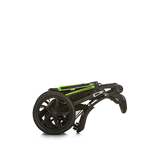 hauck Runner Silla de Paseo de 3 Ruedas con Suspensión, Neumáticos Todoterreno, Plegado Compacto, desde el Nacimiento hasta 22 kg, Color Negro/Neón