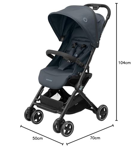 Maxi-Cosi Lara2, Silla paseo ligera, 0-4 años, 0-22 kg, silla paseo bebe, silla paseo compacta y ligera, 3 reclinaciones, reclinación total, plegado automático, Essential Graphite