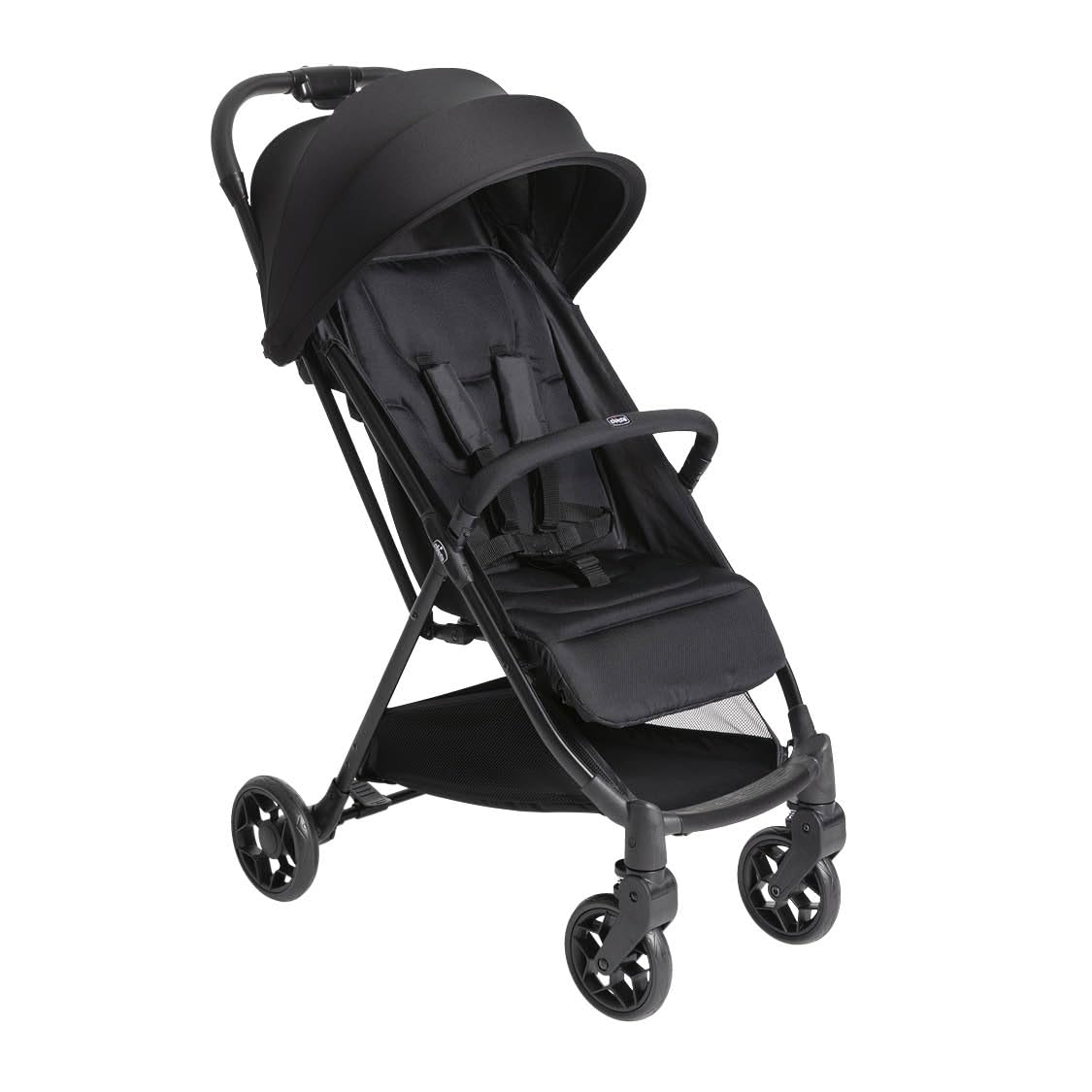 Chicco Urbino Silla de Paseo, Desde nascimiento hasta 22 Kg, Carrito Bebé, Plegado automatico con una sola mano, Compacto y Ligero, Capota con Protección UV50+, Respaldo Ajustable y Reclinable, Negro