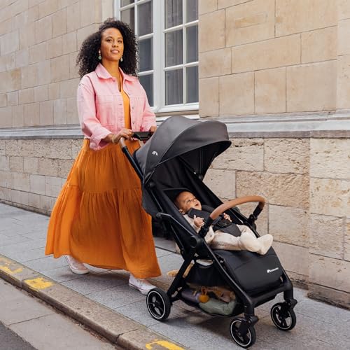 Bebeconfort Sunlite, Silla paseo bebé, 0-4 años(máx. 22kg), Silla de paseo ligera (7,2kg), Posición tumbada, Plegado automático y compacto, Reclinado con 1 mano, Gran Cesta (5 kg), Tinted Grey