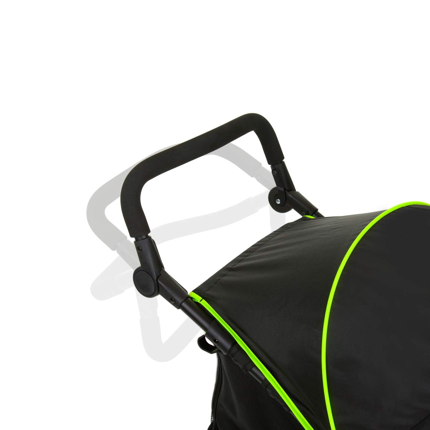 hauck Runner Silla de Paseo de 3 Ruedas con Suspensión, Neumáticos Todoterreno, Plegado Compacto, desde el Nacimiento hasta 22 kg, Color Negro/Neón