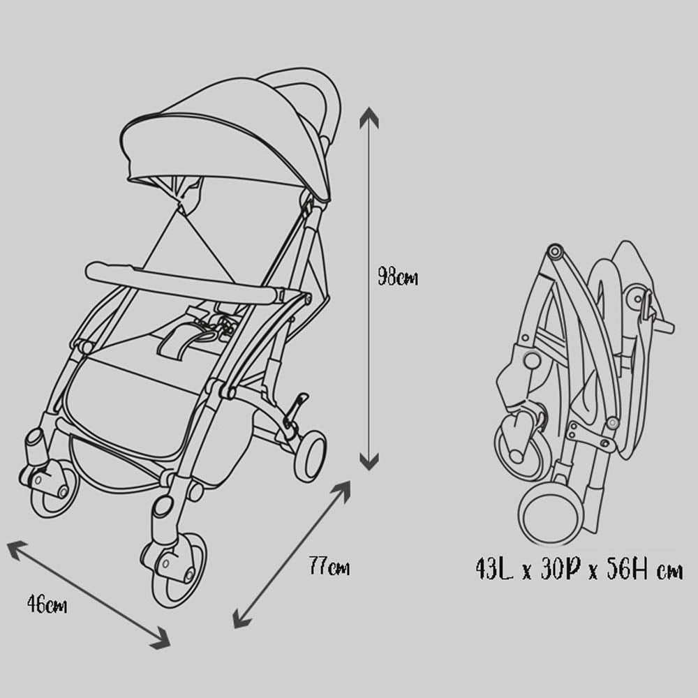 Nania - Silla de paseo LILI ligera y compacta - Para niños de 0 a 36 meses - Respaldo ajustable con posición tumbada - Plegado rápido y compacto (gris)