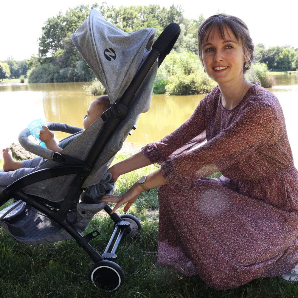 Nania - Silla de paseo LILI ligera y compacta - Para niños de 0 a 36 meses - Respaldo ajustable con posición tumbada - Plegado rápido y compacto (gris)