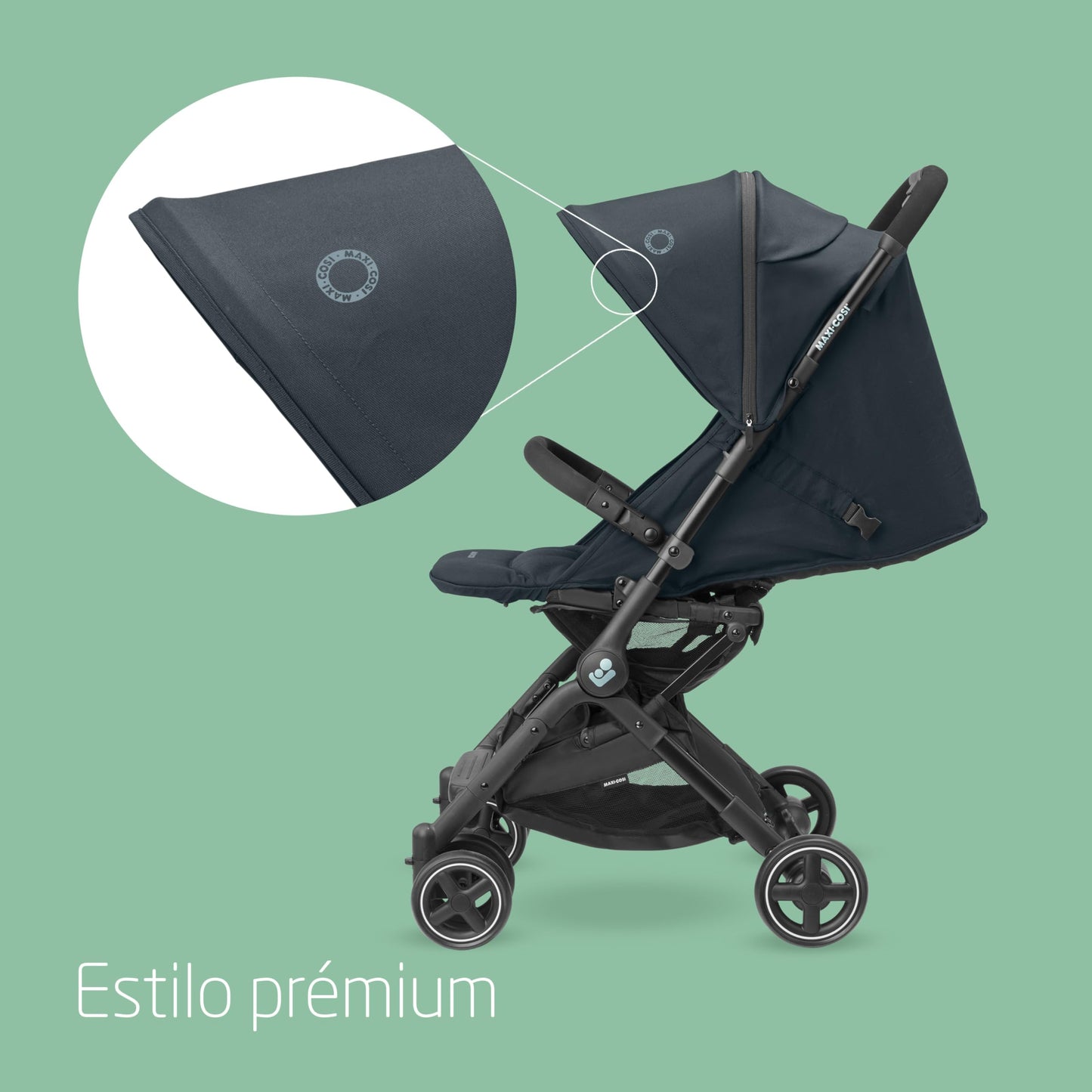 Maxi-Cosi Lara2, Silla paseo ligera, 0-4 años, 0-22 kg, silla paseo bebe, silla paseo compacta y ligera, 3 reclinaciones, reclinación total, plegado automático, Essential Graphite
