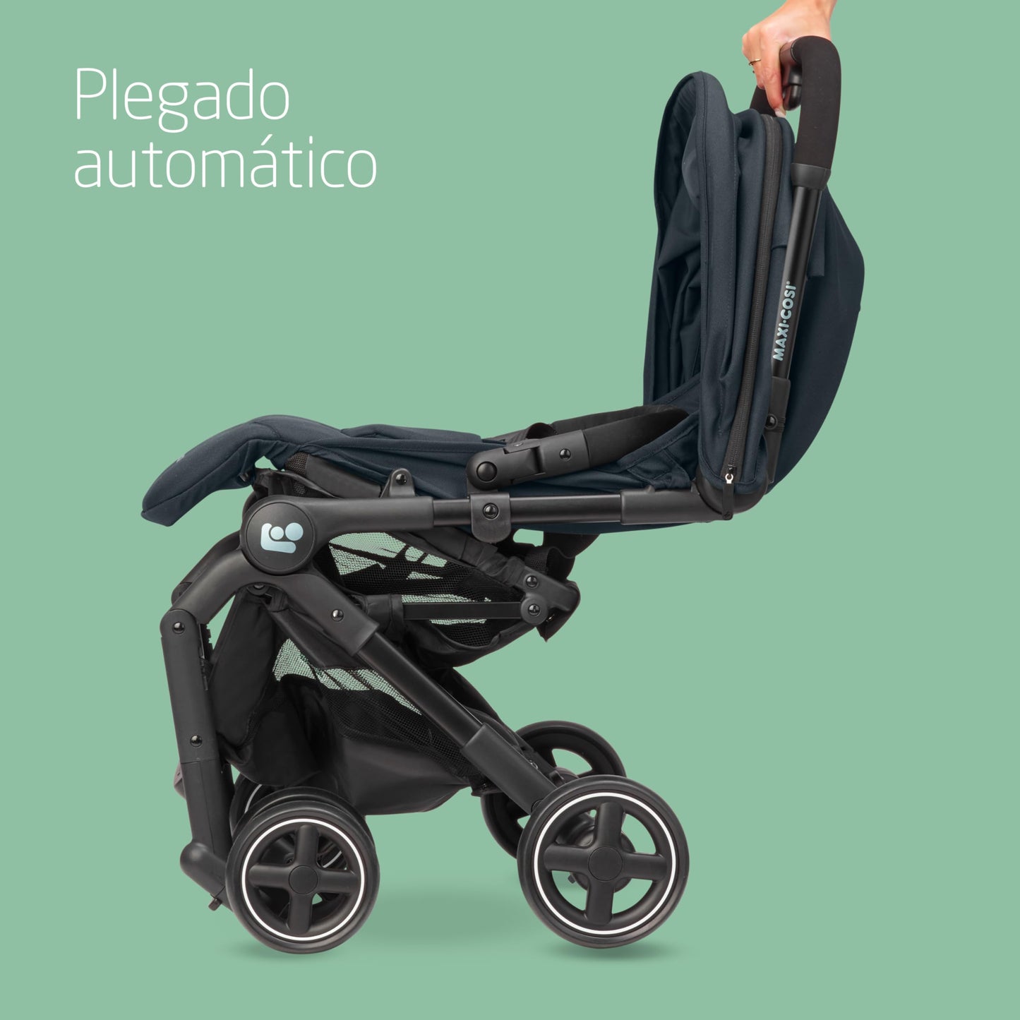 Maxi-Cosi Lara2, Silla paseo ligera, 0-4 años, 0-22 kg, silla paseo bebe, silla paseo compacta y ligera, 3 reclinaciones, reclinación total, plegado automático, Essential Graphite