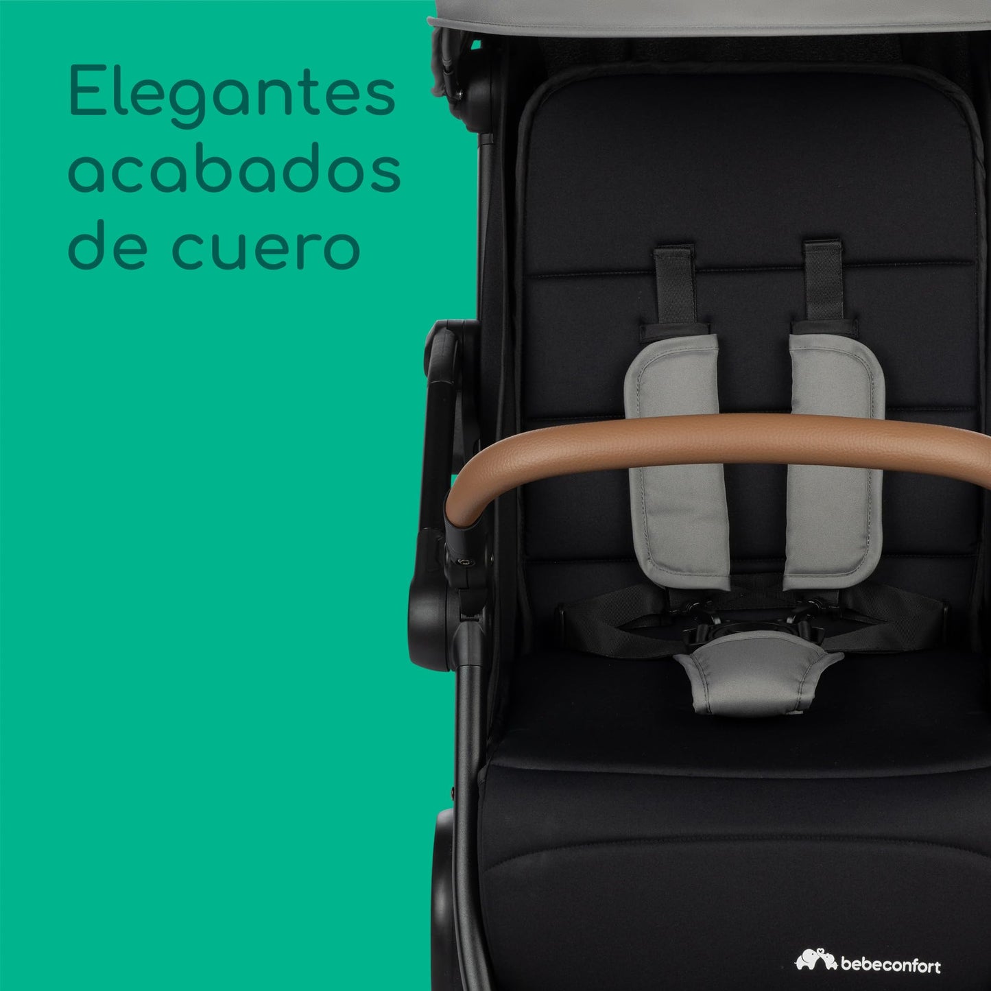 Bebeconfort Sunlite, Silla paseo bebé, 0-4 años(máx. 22kg), Silla de paseo ligera (7,2kg), Posición tumbada, Plegado automático y compacto, Reclinado con 1 mano, Gran Cesta (5 kg), Tinted Grey