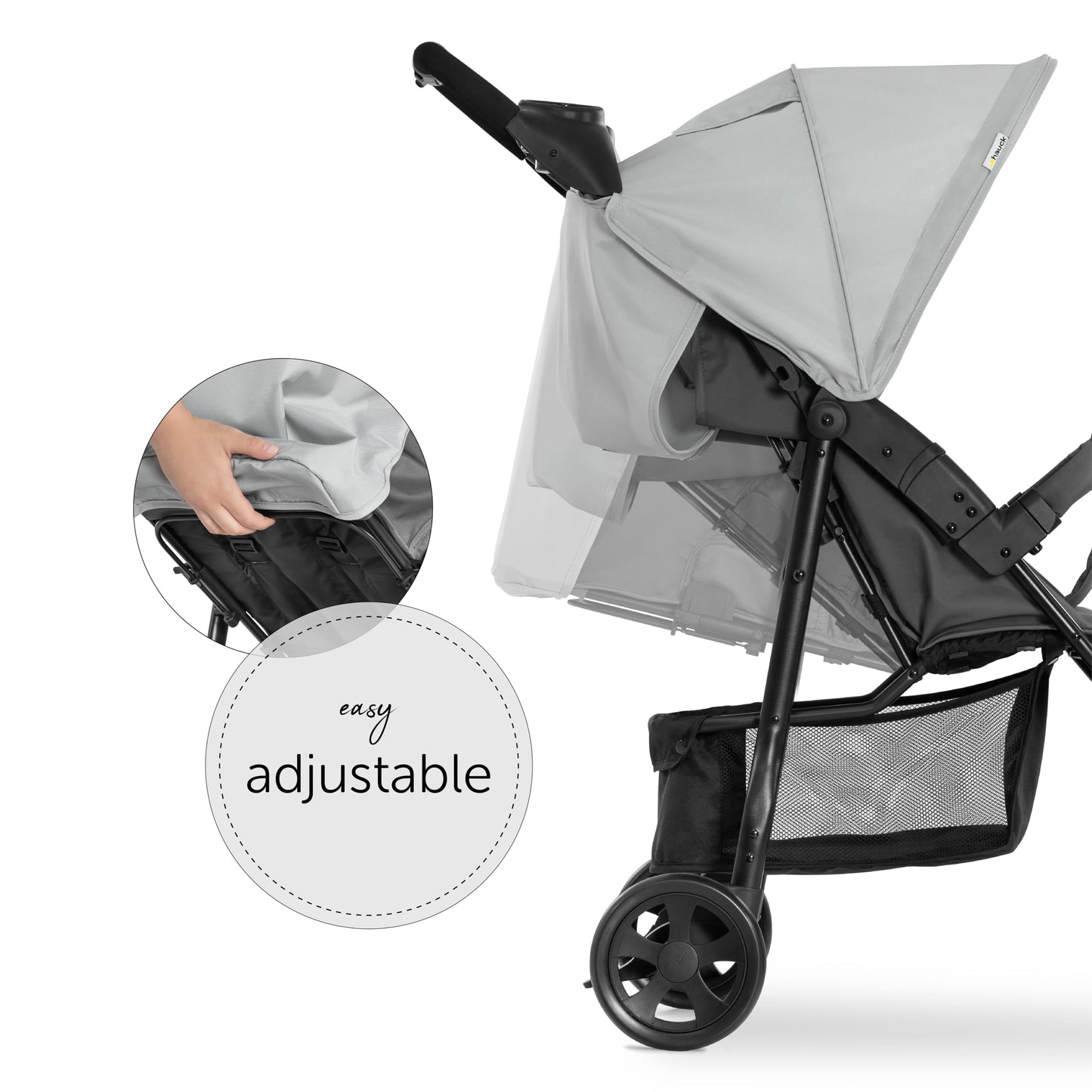 hauck Citi Neo 3 Silla de Paseo Ultraligera con 3 Ruedas, Reclinable desde Recién Nacido hasta 22 kg, Plegado Compacto, Color Gris