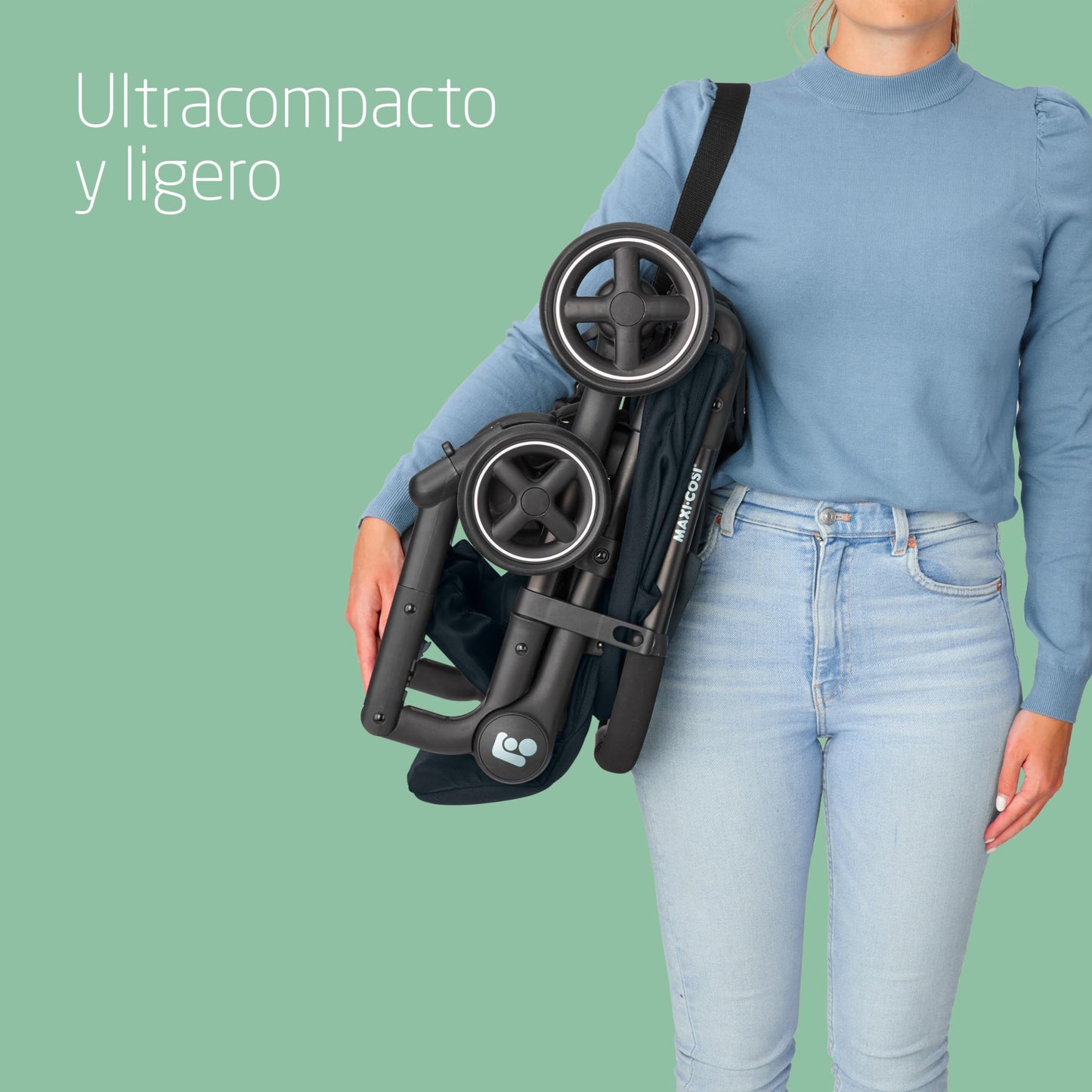 Maxi-Cosi Lara2, Silla paseo ligera, 0-4 años, 0-22 kg, silla paseo bebe, silla paseo compacta y ligera, 3 reclinaciones, reclinación total, plegado automático, Essential Graphite