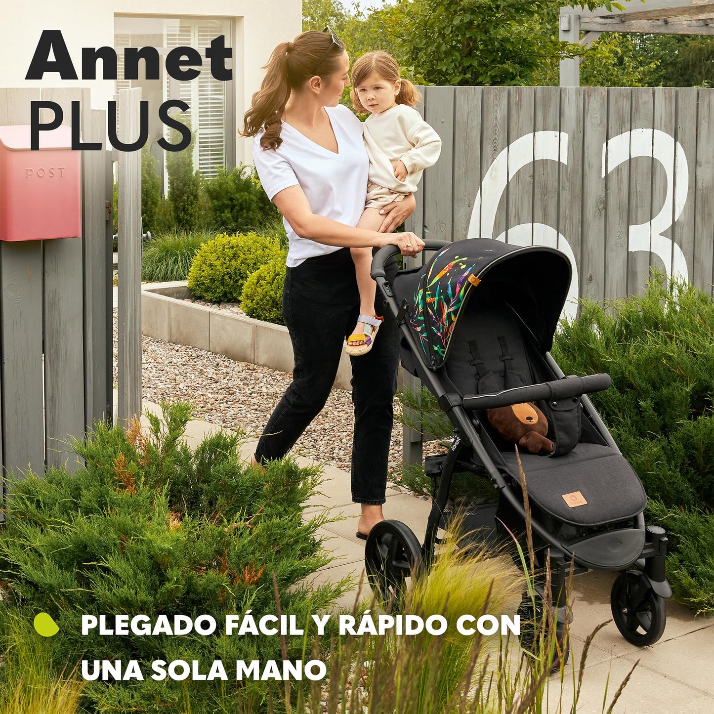 Lionelo Annet Silla de Paseo para Bebés y Niños hasta 22 kg, Respaldo Reclinable hasta Posición Horizontal, Capota XXL con Ventana, Mosquitera y Plegado Fácil – Color Beige