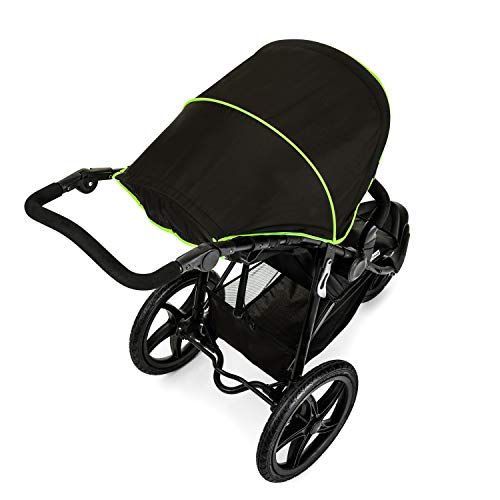 hauck Runner Silla de Paseo de 3 Ruedas con Suspensión, Neumáticos Todoterreno, Plegado Compacto, desde el Nacimiento hasta 22 kg, Color Negro/Neón