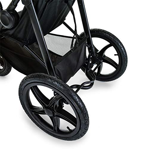 hauck Runner Silla de Paseo de 3 Ruedas con Suspensión, Neumáticos Todoterreno, Plegado Compacto, desde el Nacimiento hasta 22 kg, Color Negro/Neón