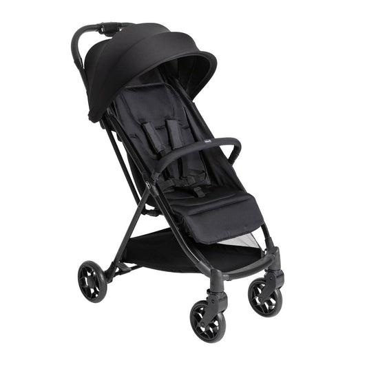 Chicco Urbino Silla de Paseo, Desde nascimiento hasta 22 Kg, Carrito Bebé, Plegado automatico con una sola mano, Compacto y Ligero, Capota con Protección UV50+, Respaldo Ajustable y Reclinable, Negro