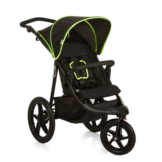 hauck Runner Silla de Paseo de 3 Ruedas con Suspensión, Neumáticos Todoterreno, Plegado Compacto, desde el Nacimiento hasta 22 kg, Color Negro/Neón