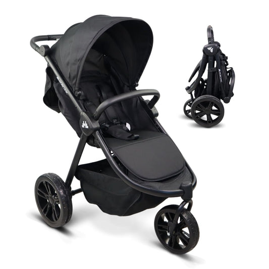 Mobiclinic® kids, Silla de paseo 3 ruedas, Agnes, Todoterreno, Manillar monomando, Arnés 5 puntos, Bolsillo trasero, Estilo deportivo, Plegado con un clic, Cesta xxl, Hasta 22 kg