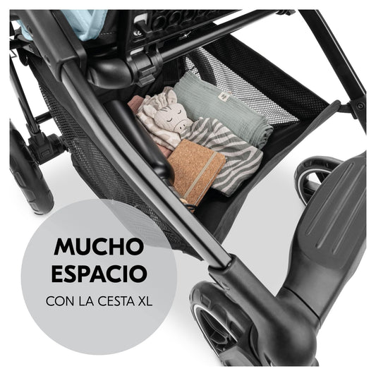 hauck Shop N Care Carrito Bebé hasta 22 kg - Silla de Paseo Ligera Reclinable, Carro con Bandeja, Plegado Compacto, Capota UPF 50+ - Dusty Blue