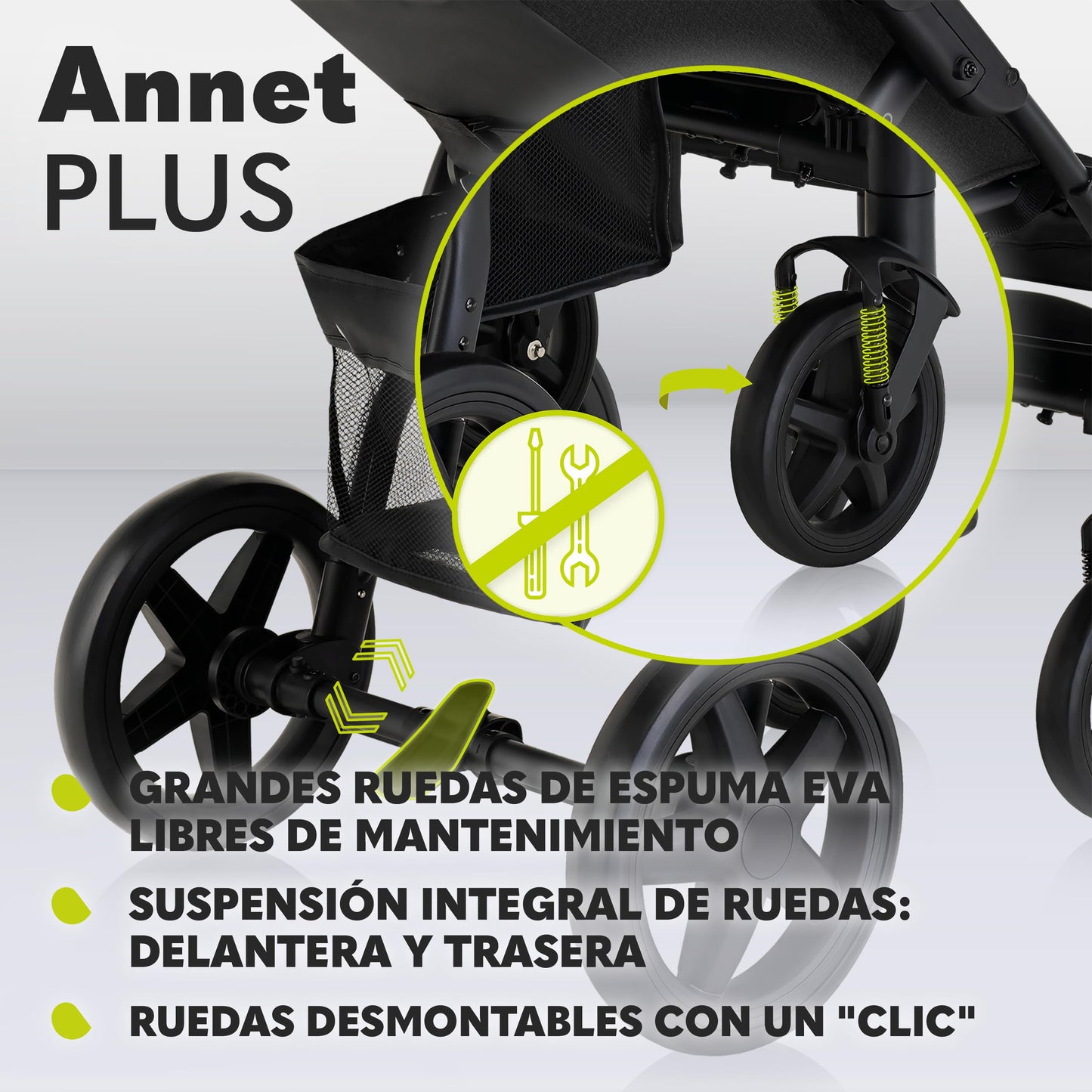 Lionelo Annet Silla de Paseo para Bebés y Niños hasta 22 kg, Respaldo Reclinable hasta Posición Horizontal, Capota XXL con Ventana, Mosquitera y Plegado Fácil – Color Beige