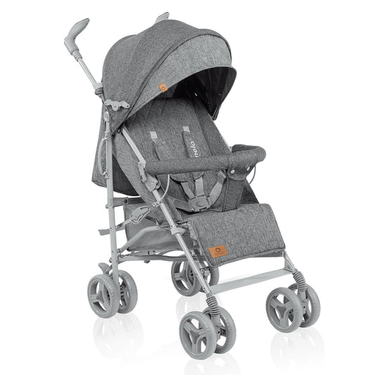 Cochecito LIONELO Irma Reclinable y Plegable, hasta 15 kg, Diseño Ligero y Moderno, Ruedas de 6", Cesta Amplia, Incluye Bolsa y Mosquitera